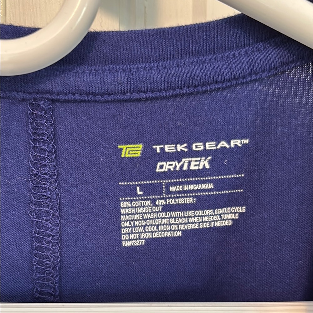 Tek Gear Blue Short Sleeve Tee Inspire - Picture 2 of 3